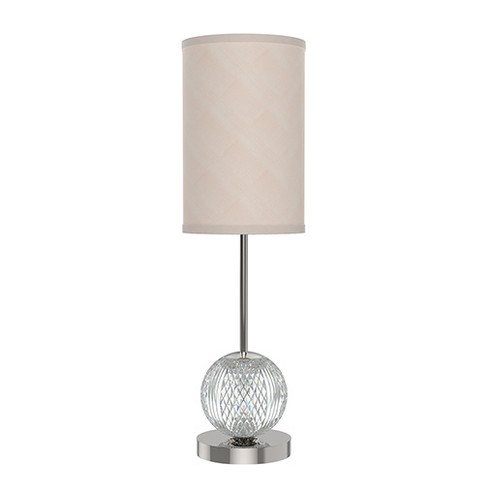 Marni LED Lamp in Polished Nickel/White Linen (452|TL321201PNWL)