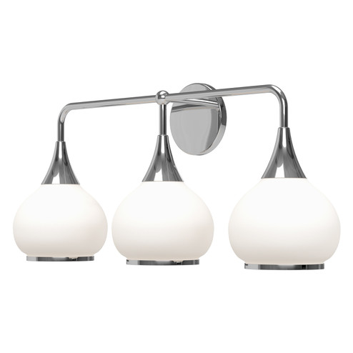 Hazel Three Light Bathroom Fixtures in Chrome/Opal Matte Glass (452|VL524326CHOP)