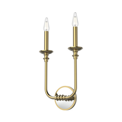 Peabody Two Light Bathroom Fixture in Vintage Brass (452|WV351502VB)