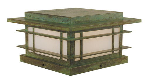 Oak Park One Light Column Mount in Antique Brass (37|OPC-11CR-AB)