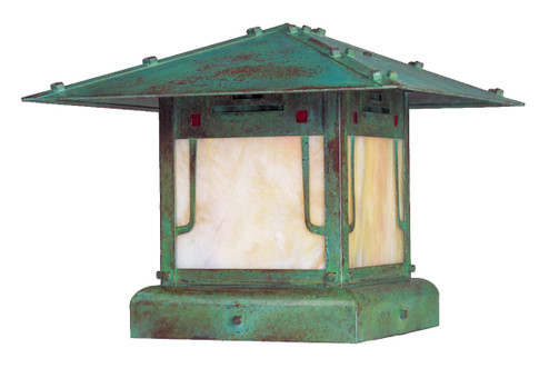 Pagoda One Light Column Mount in Antique Copper (37|PDC-12GRC-AC)