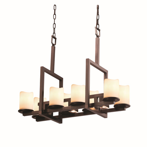 CandleAria LED Chandelier in Matte Black (102|CNDL-8718-14-CREM-MBLK-LED8-5600)