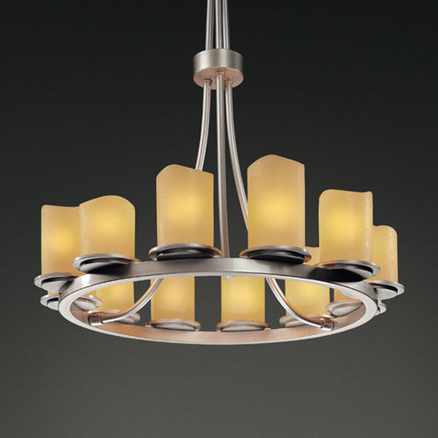 CandleAria LED Chandelier in Matte Black (102|CNDL-8763-14-AMBR-MBLK-LED12-8400)