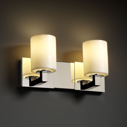 CandleAria Two Light Bath Bar in Brushed Nickel (102|CNDL-8922-10-CREM-NCKL)