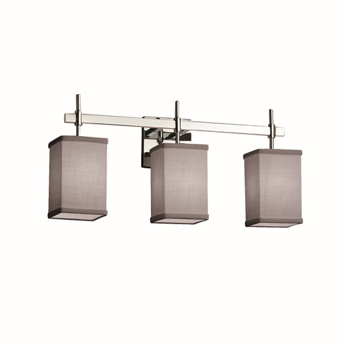 Textile Three Light Bath Bar in Brushed Nickel (102|FAB-8413-30-GRAY-NCKL)