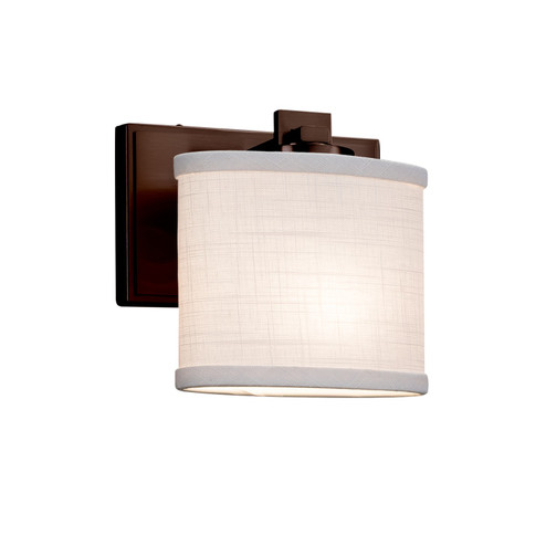 Textile One Light Wall Sconce in Dark Bronze (102|FAB-8447-30-WHTE-DBRZ)