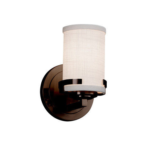 Textile One Light Wall Sconce in Dark Bronze (102|FAB-8451-10-WHTE-DBRZ)