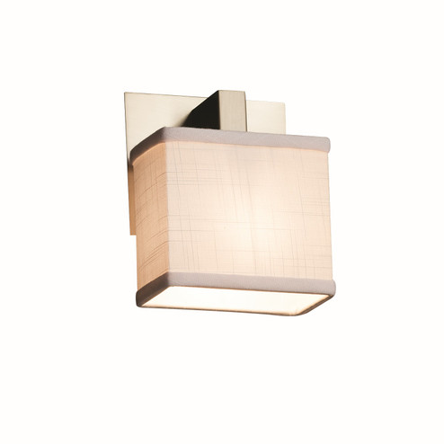 Textile LED Wall Sconce in Brushed Nickel (102|FAB-8931-55-WHTE-NCKL-LED1-700)