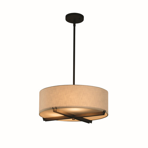 Textile LED Pendant in Dark Bronze (102|FAB-9521-CREM-DBRZ-LED4-2800)