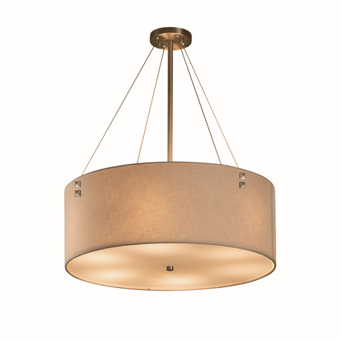 Textile Eight Light Pendant in Matte Black (102|FAB-9534-CREM-MBLK-F5)