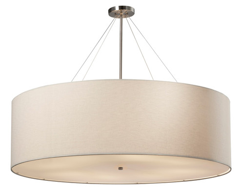 Textile LED Pendant in Brushed Nickel (102|FAB-9597-WHTE-NCKL-LED8-5600)