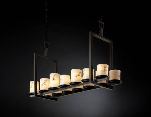 LumenAria LED Chandelier in Matte Black (102|FAL-8769-10-MBLK-LED14-9800)