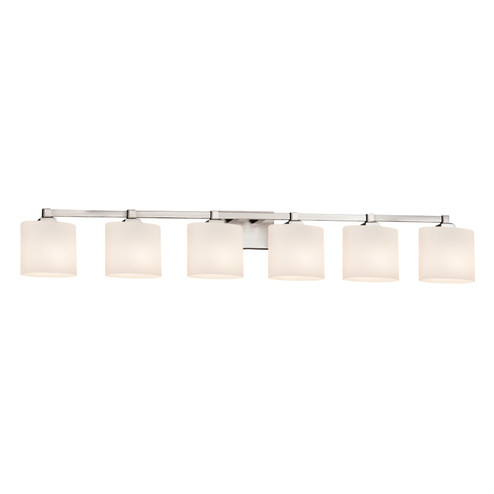 Fusion Six Light Bath Bar in Brushed Nickel (102|FSN-8436-30-OPAL-NCKL)