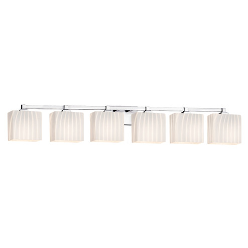 Fusion Six Light Bath Bar in Polished Chrome (102|FSN-8436-55-RBON-CROM)