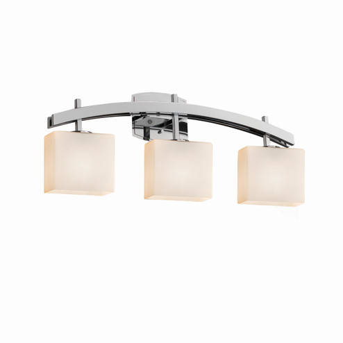 Fusion Three Light Bath Bar in Polished Chrome (102|FSN-8593-55-OPAL-CROM)