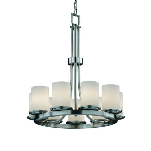 Fusion Nine Light Chandelier in Dark Bronze (102|FSN-8766-10-OPAL-DBRZ)