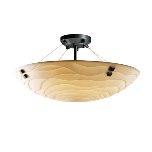 Porcelina LED Semi-Flush Mount in Brushed Nickel (102|PNA-9652-35-WAVE-NCKL-F4-LED5-5000)
