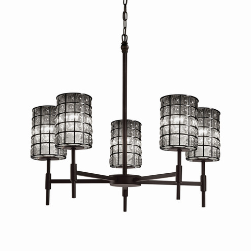 Wire Glass Five Light Chandelier in Brushed Nickel (102|WGL-8410-10-GRCB-NCKL) Wire Glass Five Light Chandelier in Brushed Nickel (102|WGL-8410-10-GRCB-NCKL)