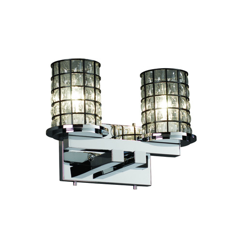 Wire Glass Two Light Bath Bar in Brushed Nickel (102|WGL-8772-10-GRCB-NCKL)