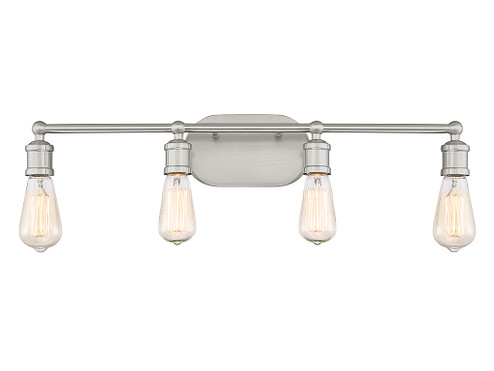 Mbath Four Light Bathroom Vanity Light in Brushed Nickel (446|M80013BN)