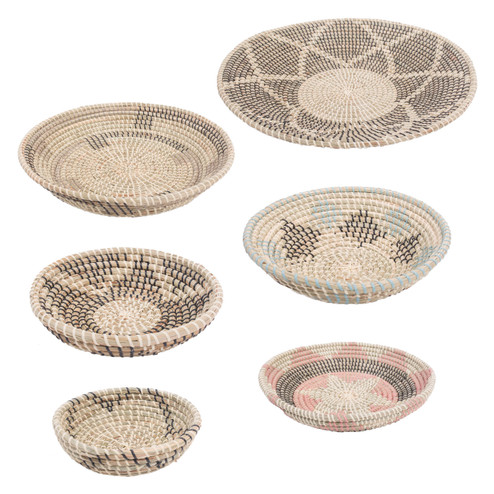 Elmina Basket in Black, White, Beige, Turquoise, Peach (443|VAS118)