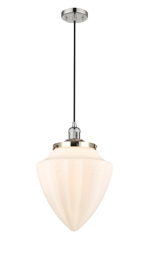 Franklin Restoration One Light Mini Pendant in Polished Nickel (405|201C-PN-G661-12)