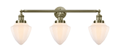 Franklin Restoration Three Light Bath Vanity in Antique Brass (405|205-AB-G661-7)