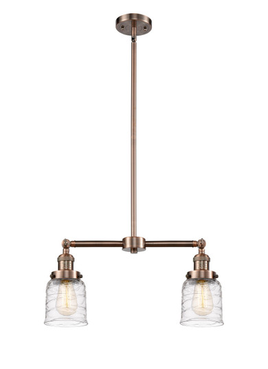 Franklin Restoration Two Light Island Pendant in Antique Copper (405|209-AC-G513)