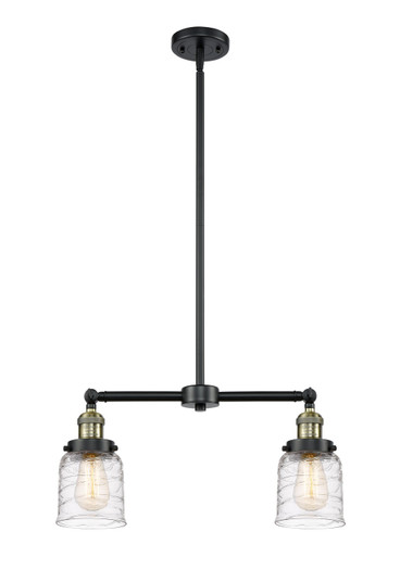 Franklin Restoration Two Light Island Pendant in Black Antique Brass (405|209-BAB-G513)