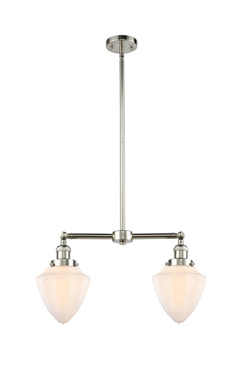 Franklin Restoration Two Light Island Pendant in Polished Nickel (405|209-PN-G661-7)