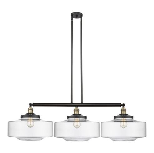 Franklin Restoration Three Light Island Pendant in Black Antique Brass (405|213-BAB-G692-16)