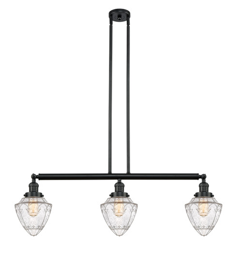 Franklin Restoration LED Island Pendant in Matte Black (405|213-BK-G664-7-LED)