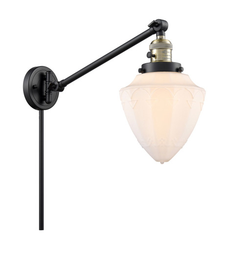 Franklin Restoration One Light Swing Arm Lamp in Black Antique Brass (405|237-BAB-G661-7)