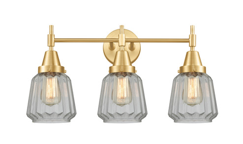 Caden Three Light Bath Vanity in Satin Gold (405|447-3W-SG-G142)