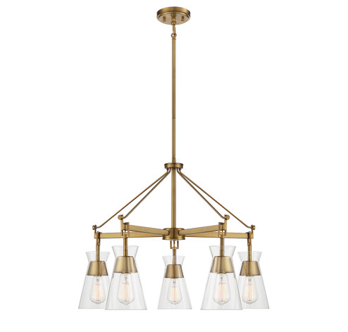 Lakewood Five Light Chandelier in Warm Brass (51|1-1832-5-322)