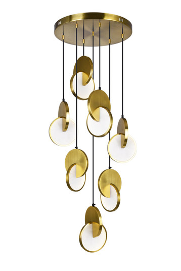 Tranche LED Pendant in Brushed Brass (401|1206P24-7-629)