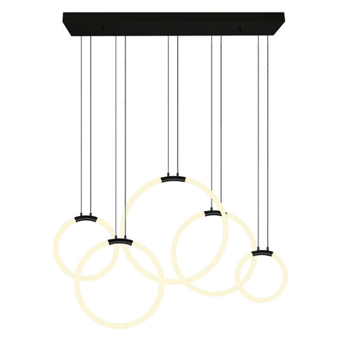 Hoops LED Chandelier in Black (401|1273P44-5-101-RC)