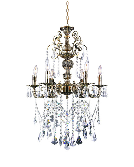 Brass Six Light Chandelier in Antique Brass (401|2011P24AB-6)