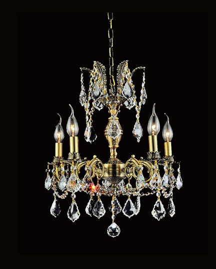 Brass Five Light Chandelier in French Gold (401|2039P18GB-5)