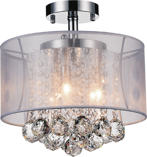 Radiant Three Light Flush Mount in Chrome (401|5062C12C (Clear + W))
