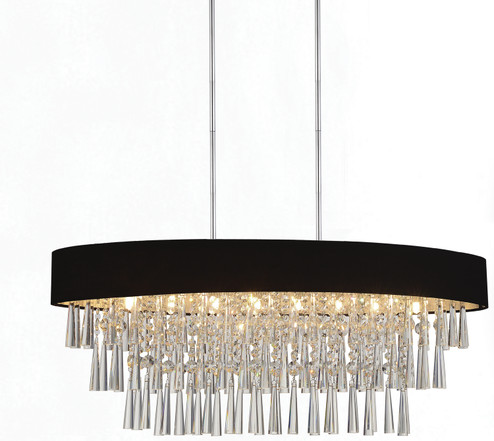 Franca Eight Light Chandelier in Black (401|5523P38C-O (Black))