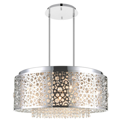 Bubbles Nine Light Chandelier in Stainless Steel (401|5536P24ST)