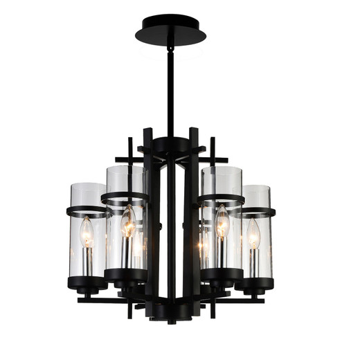 Sierra Six Light Chandelier in Black (401|9827P18-6-101)
