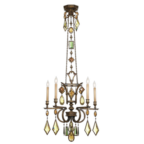 Encased Gems Five Light Chandelier in Bronze (48|708340-1ST)