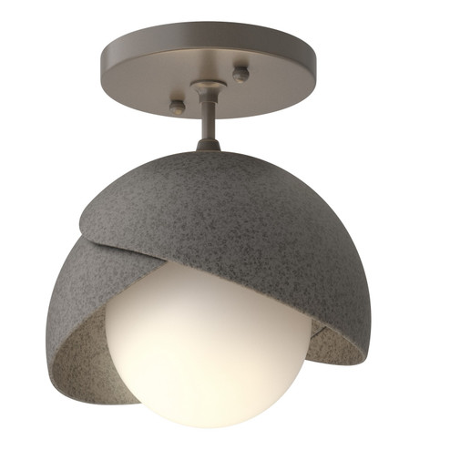 Brooklyn One Light Semi-Flush Mount in Dark Smoke (39|121377-SKT-07-20-GG0711)