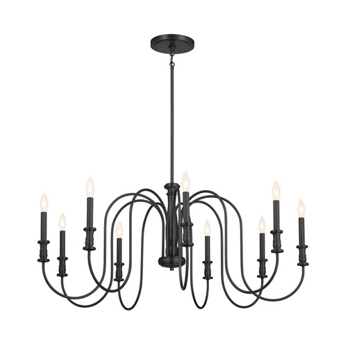 Karthe Nine Light Chandelier in Black (12|52471BK)