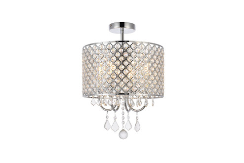Elise Four Light Flush Mount in chrome (173|LD710F14C)