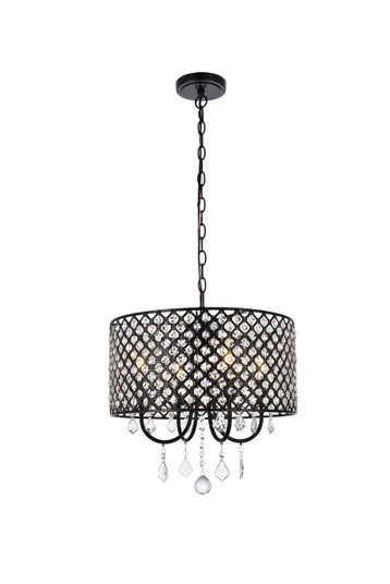 Elise Four Light Pendant in black (173|LD711D17BK)