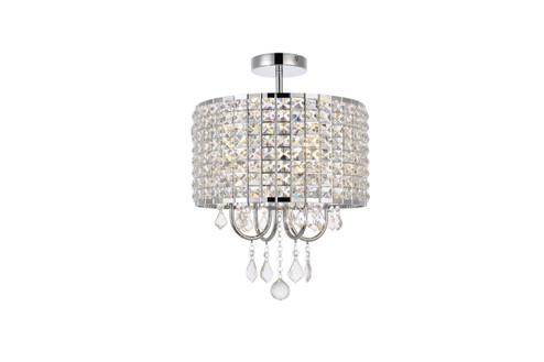 Elise Four Light Flush Mount in chrome (173|LD712F14C)