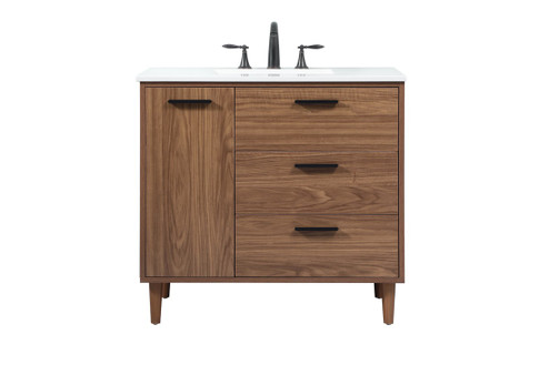 Baldwin Single Bathroom Vanity in Walnut Brown (173|VF47036WB)